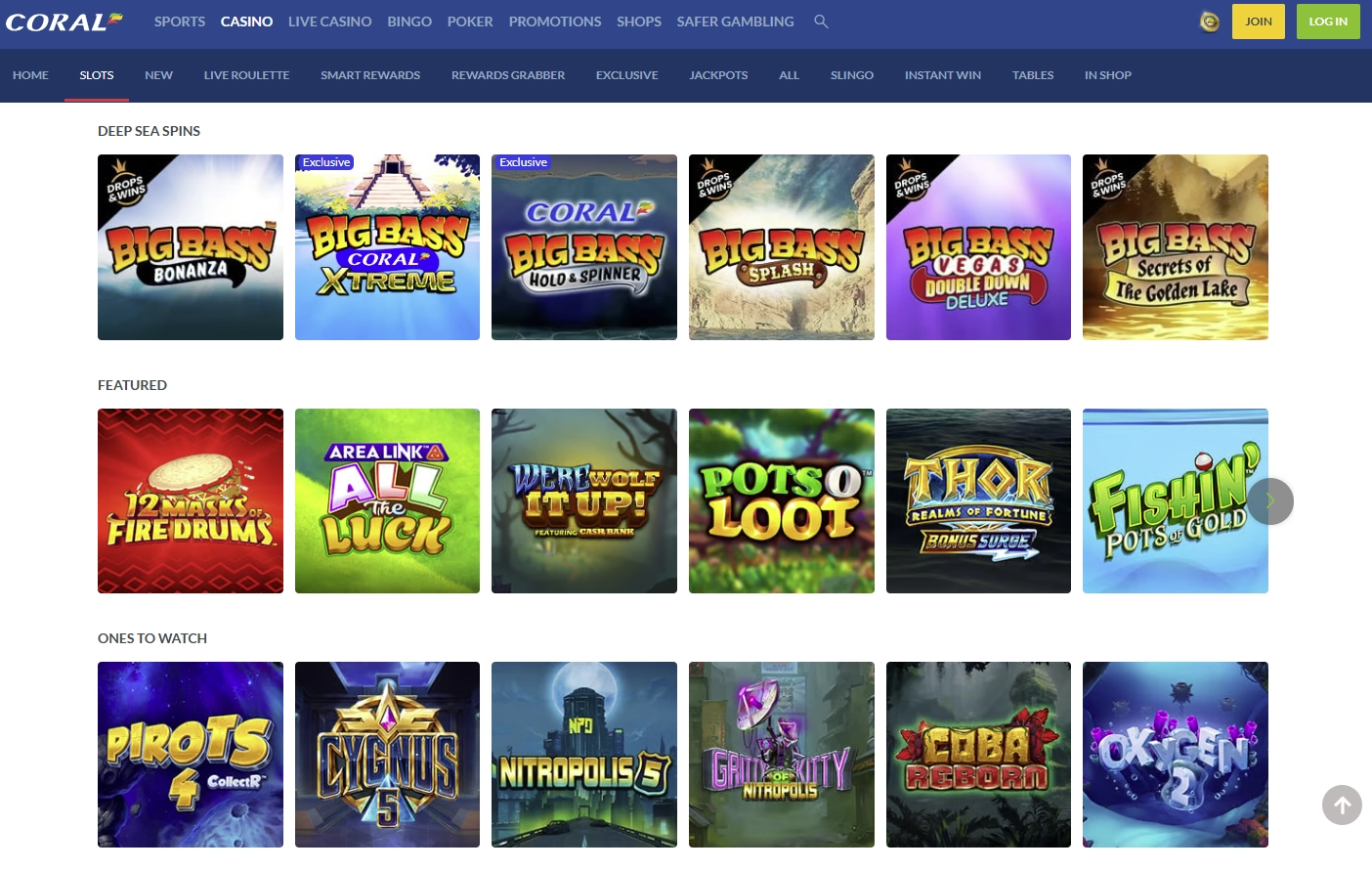 Coral Casino Games Collection