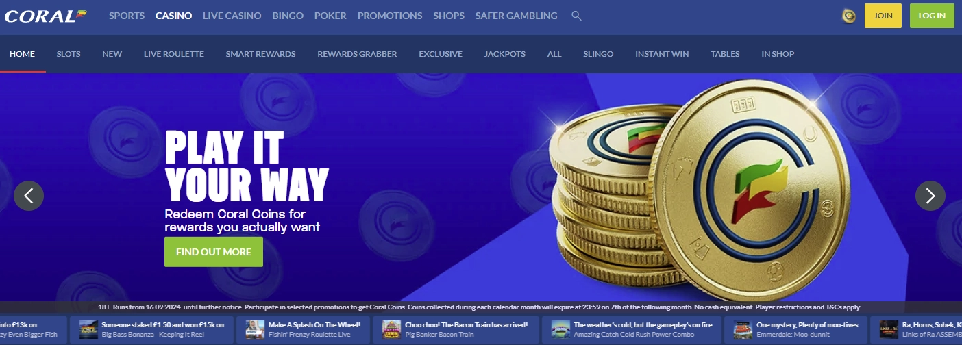 Coral Casino Gaming Experience